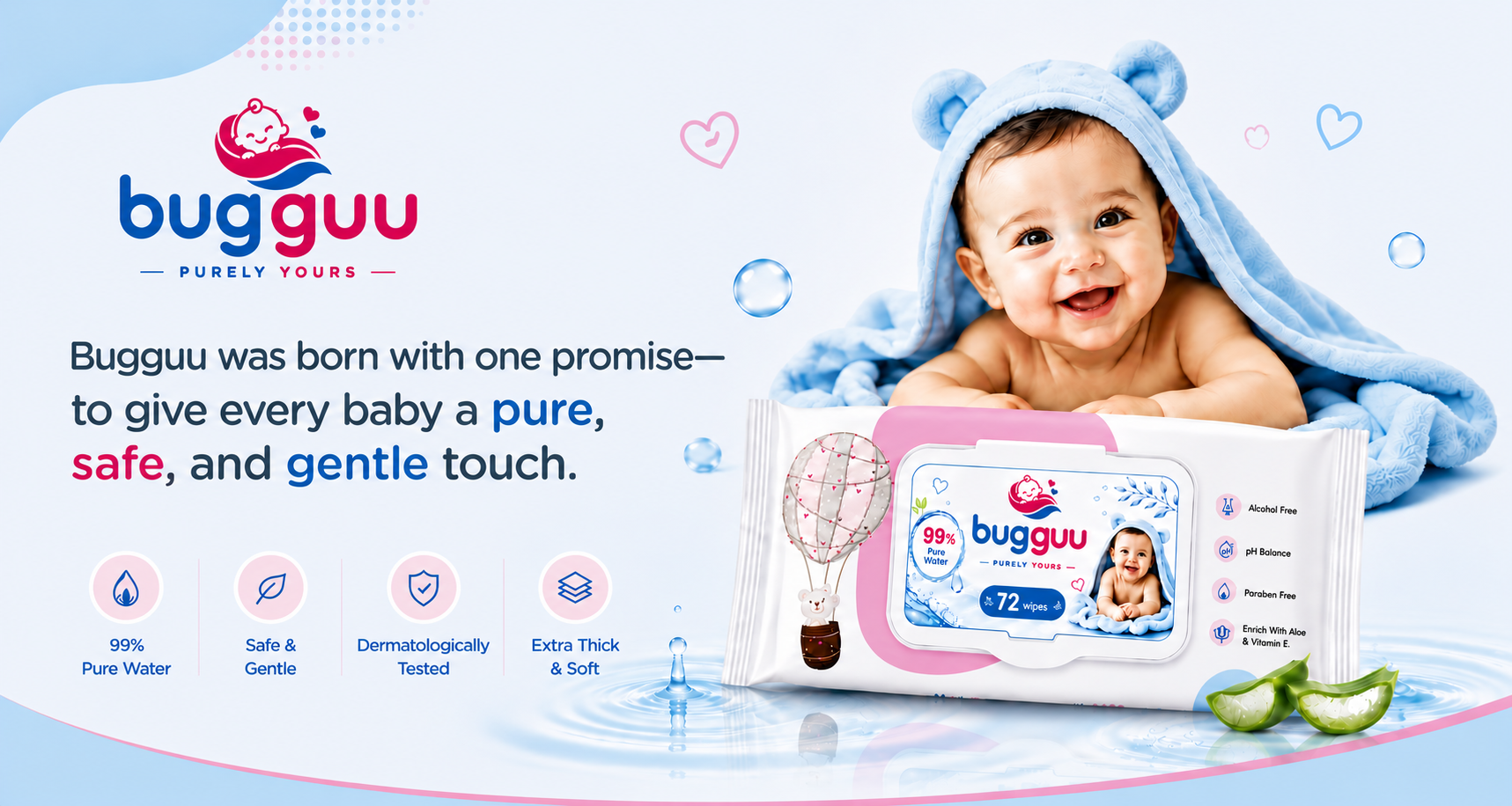 Bugguu Premium Baby Wet Wipes