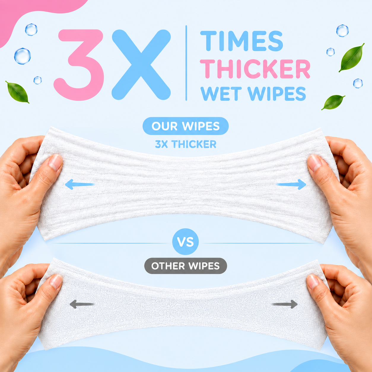 3X Times Thicker BUGGUU baby wet wipes