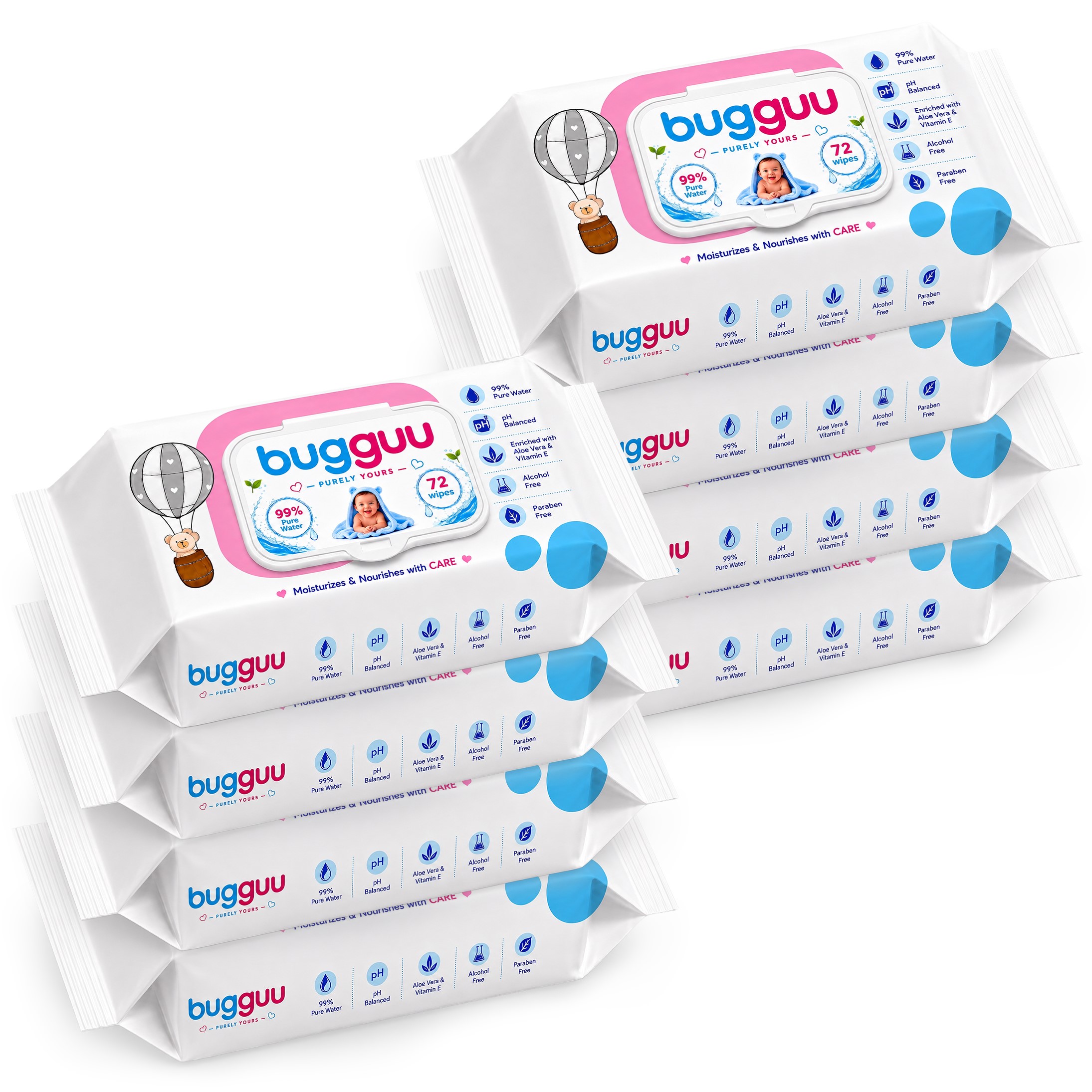 Bugguu Premium Baby Wet Wipes Combo